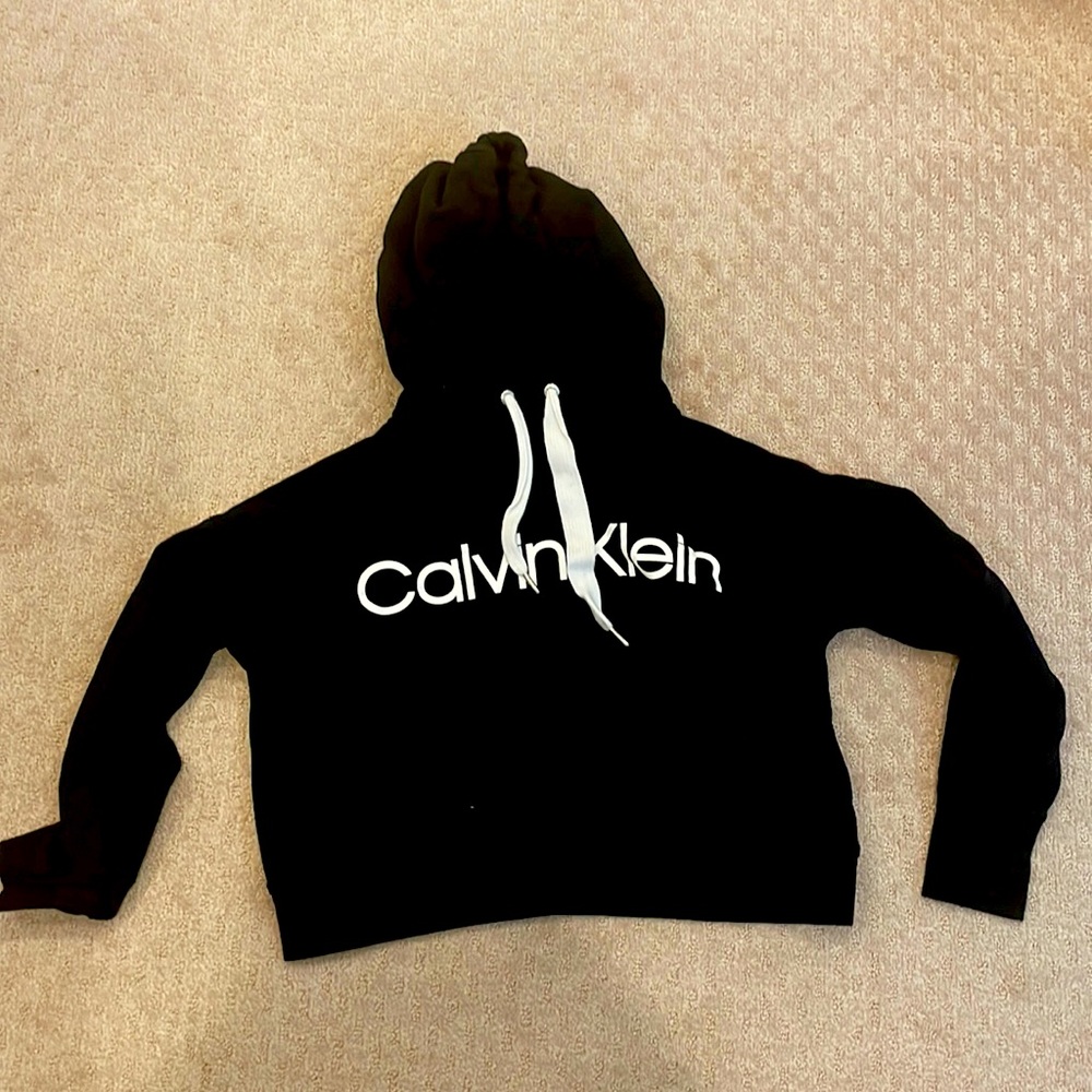 Calvin Klein crop hoodie sweatshirt